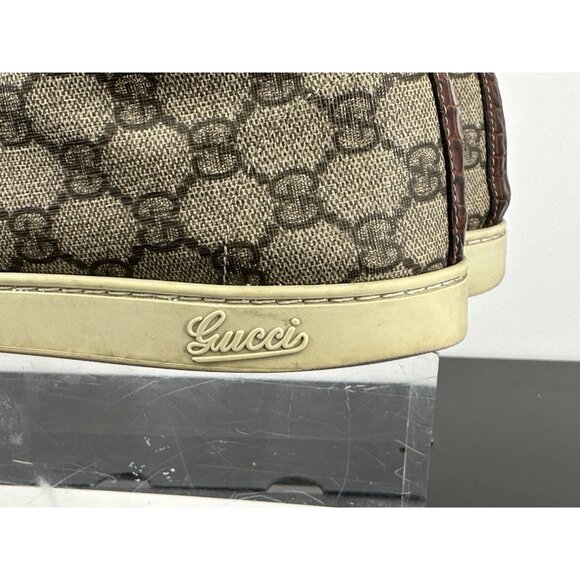 Gucci High Top Crocodile trim Brown Guccisima 10.5/11-USA - Picture 11 of 15